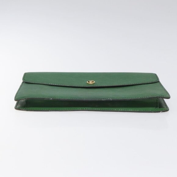 LOUIS VUITTON Epi Montaigne 27 Clutch Bag Green - Picture 6 of 16